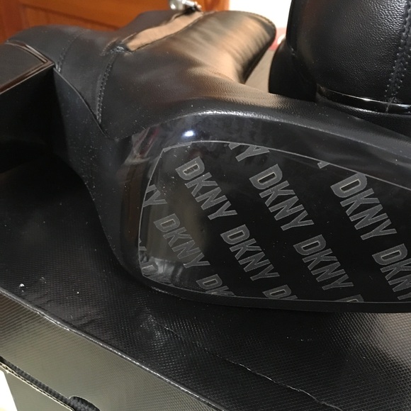 DKNY Black Heeled Boots - Picture 3 of 3
